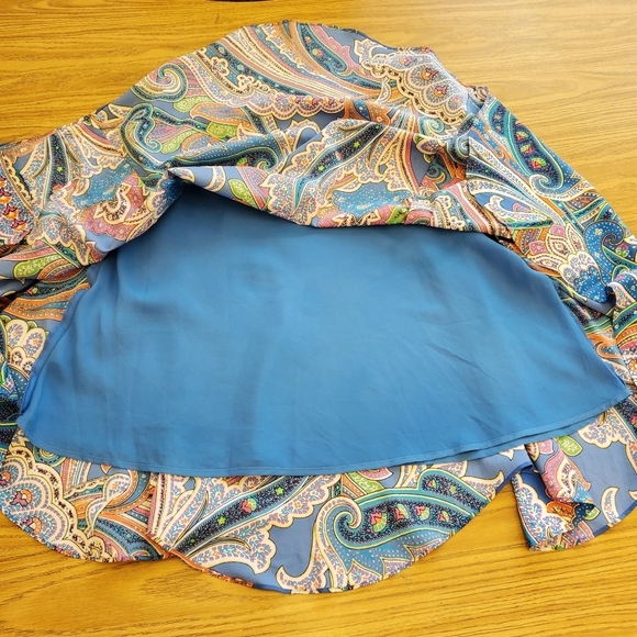 Lauren Ralph Lauren Womens Skirt Sz 10 Lined Floral Paisley Fairy Whimsical - Picture 3 of 8